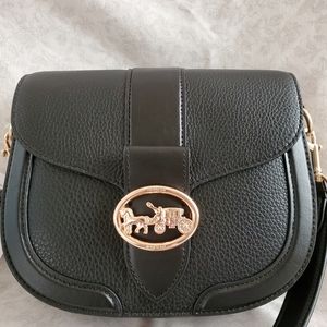 Coach Pebble Leather Georgie Saddle Bag